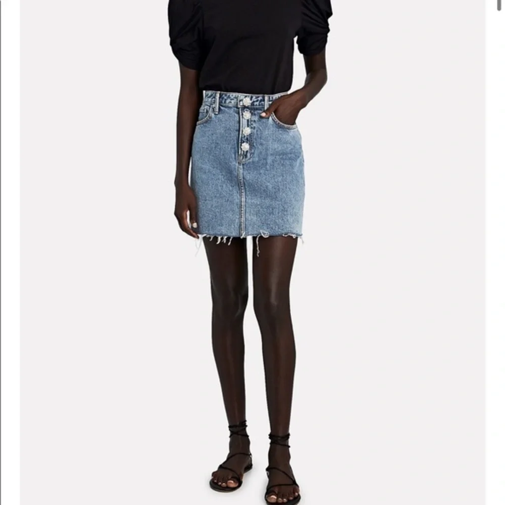 GRLFRND Embellished Denim Skirt